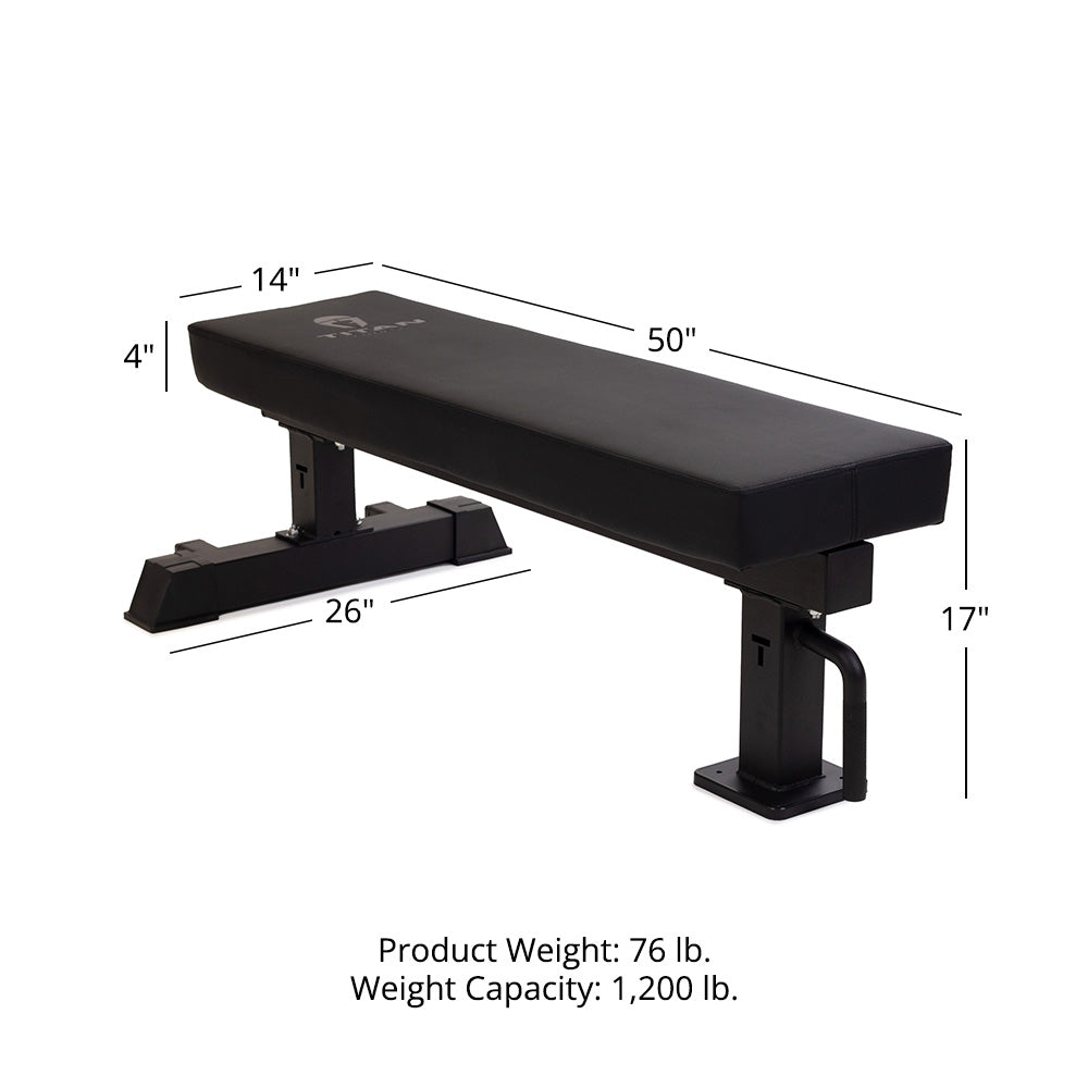 TITAN Series Single Post Flat Bench