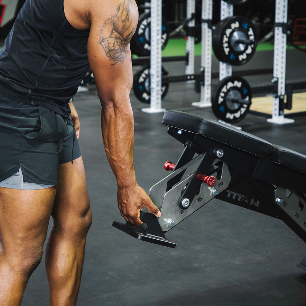 TITAN Series Adjustable Bench | Black/Silver