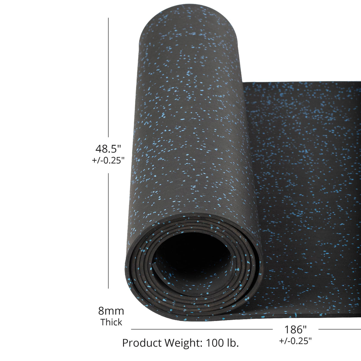Blue Crumb Rubber Gym Flooring Roll