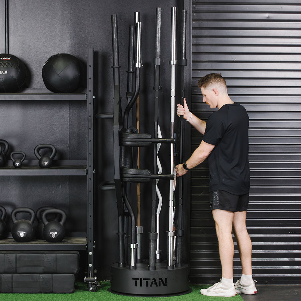 Revolver Rotating Barbell Rack