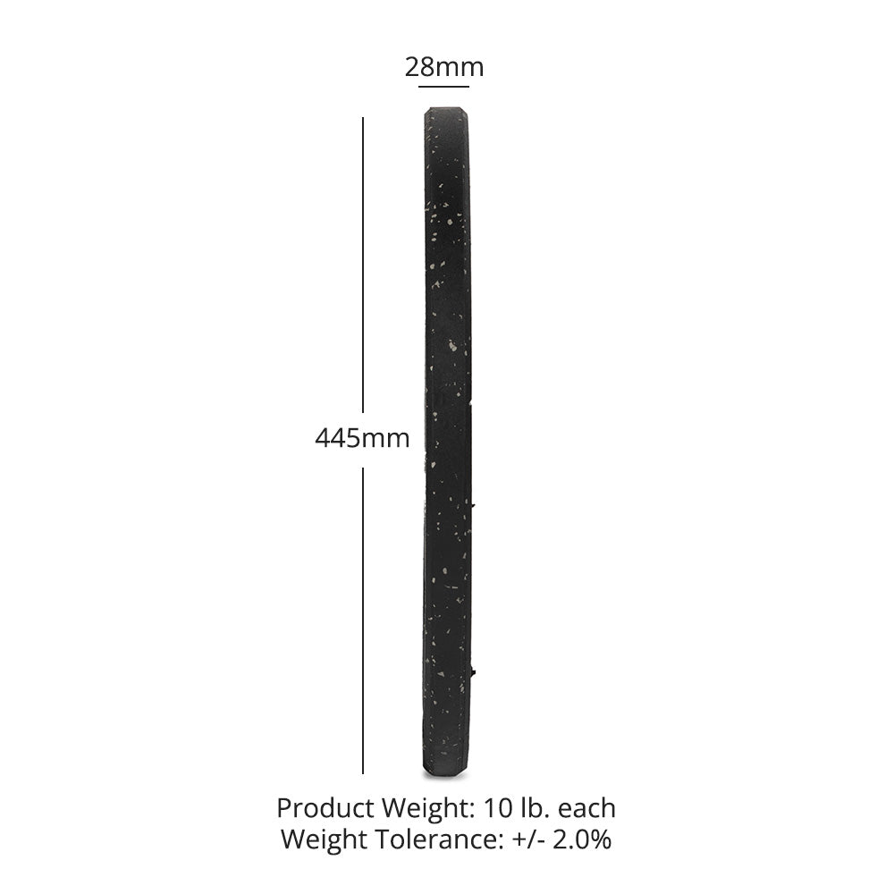 Crumb Rubber Bumper Plates | 10 LB Detail 2