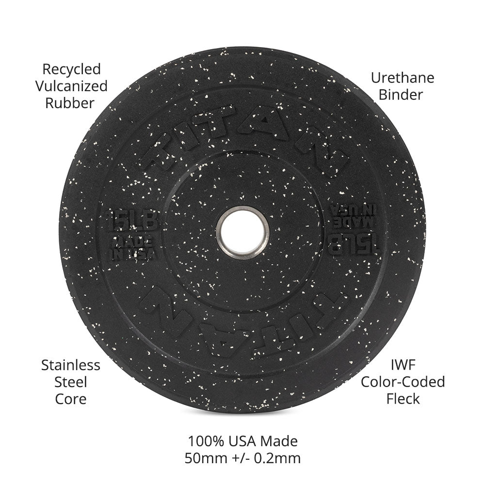 Crumb Rubber Bumper Plates | 15 LB Detail