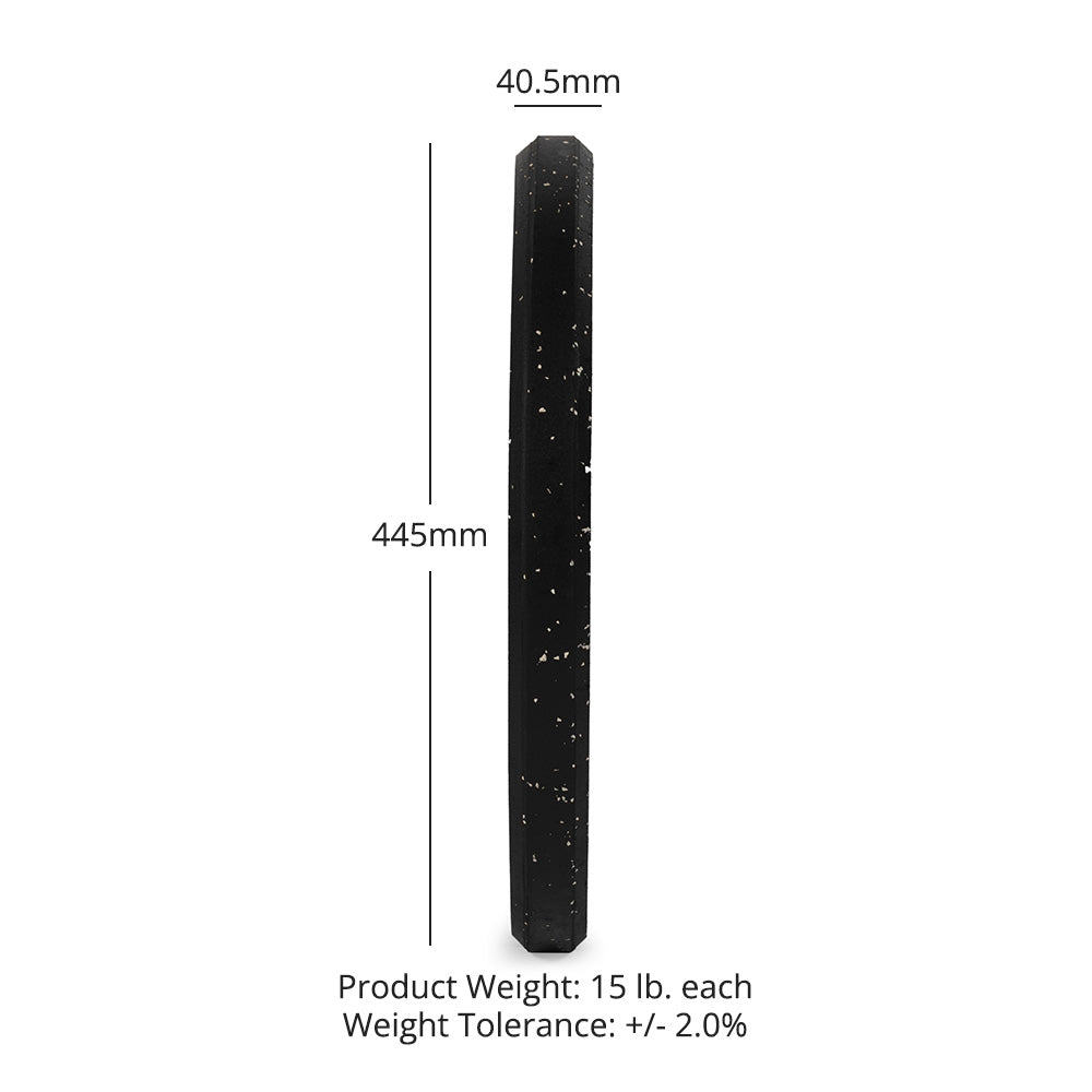 Crumb Rubber Bumper Plates | 15 LB Detail 2
