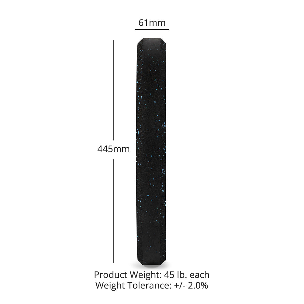 Crumb Rubber Bumper Plates | 45 LB Detail 2