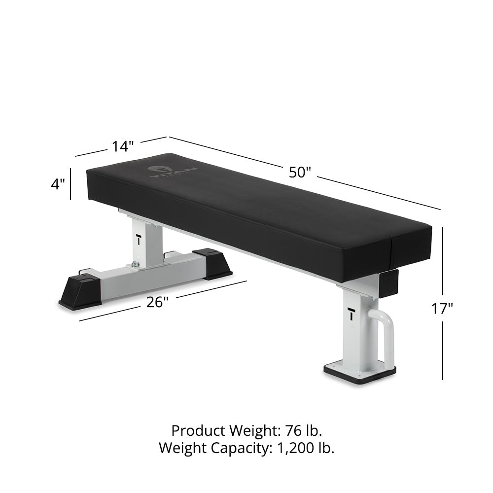 TITAN Series Single Post Flat Bench