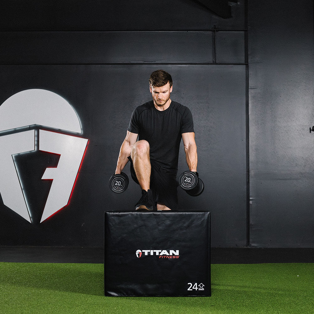 3-in-1 Soft Foam Plyometric Box – 20" x 24" x 30"