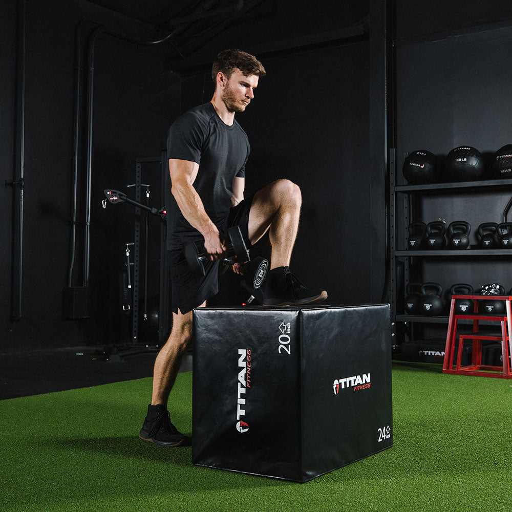 3-in-1 Soft Foam Plyometric Box – 20" x 24" x 30"