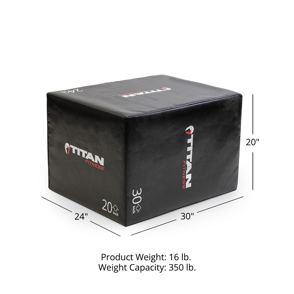 3-in-1 Soft Foam Plyometric Box – 20" x 24" x 30"