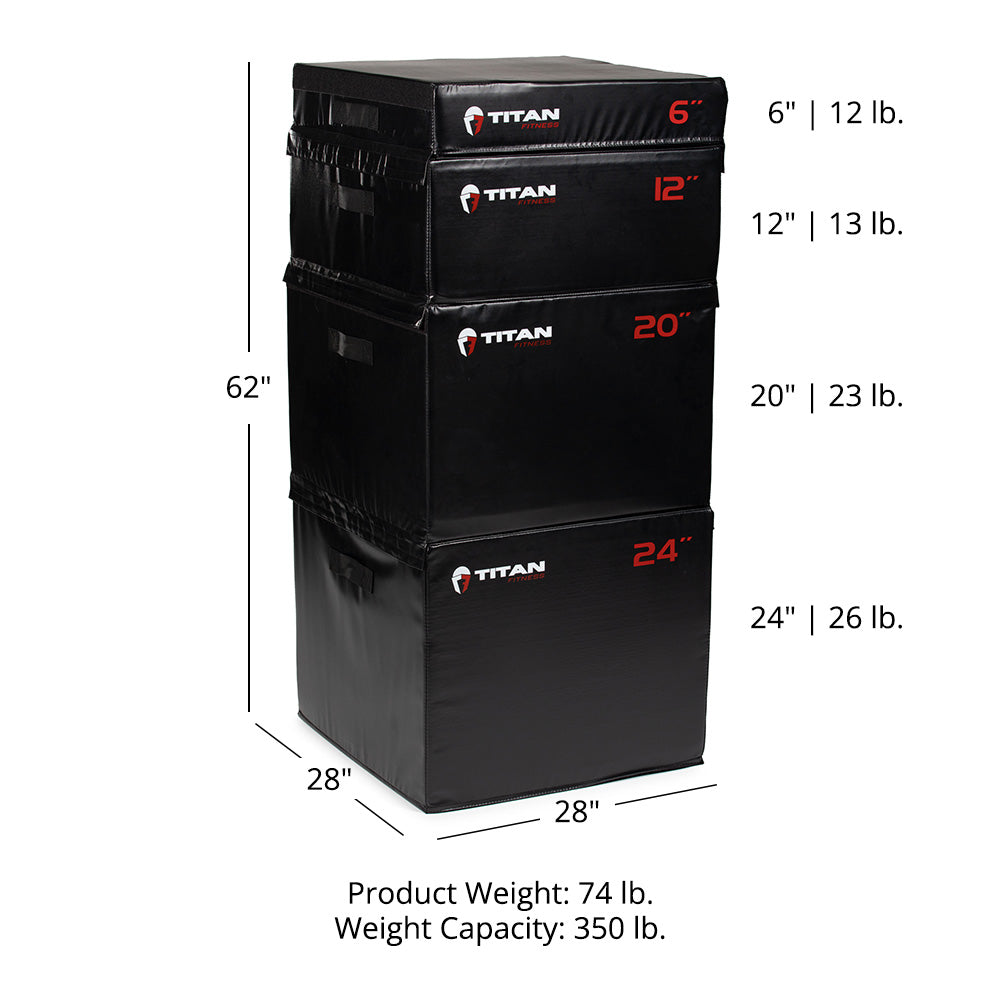 Stackable Soft Foam Plyometric Boxes | Complete Set Details