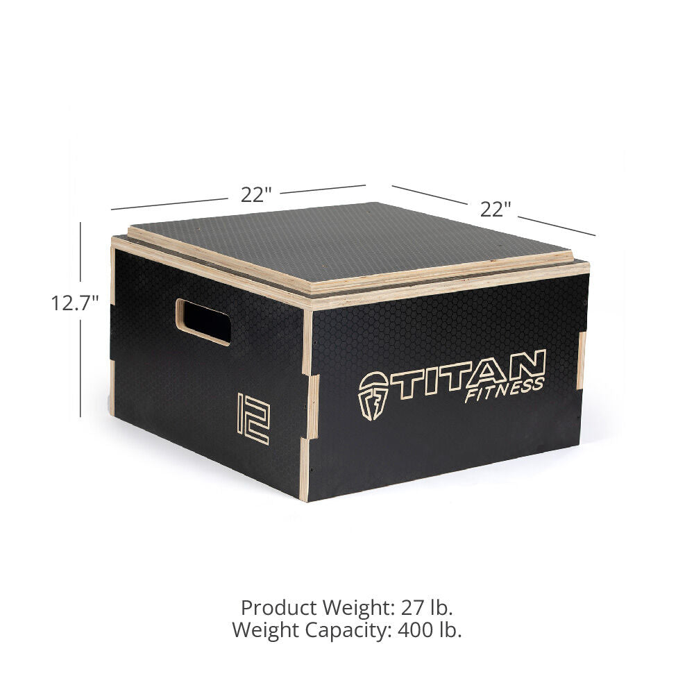 12" Stackable Wooden Plyo Box Detail