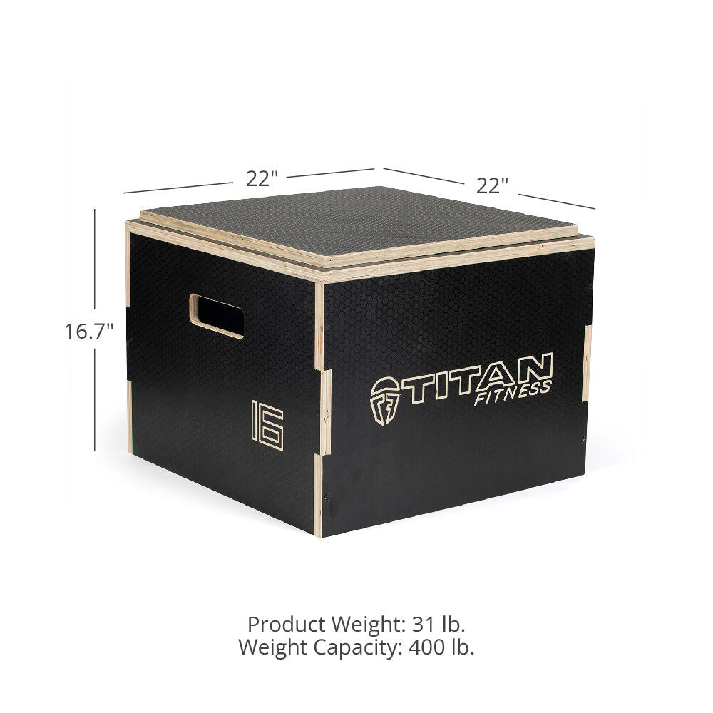 16" Stackable Wooden Plyo Box Detail