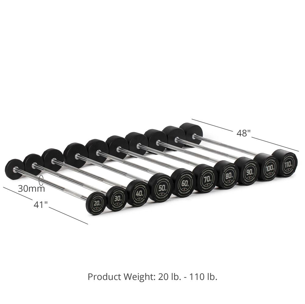 Straight Fixed Urethane Barbells | Detail