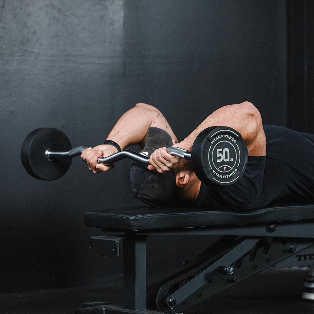EZ Curl Fixed Urethane Barbells | 8