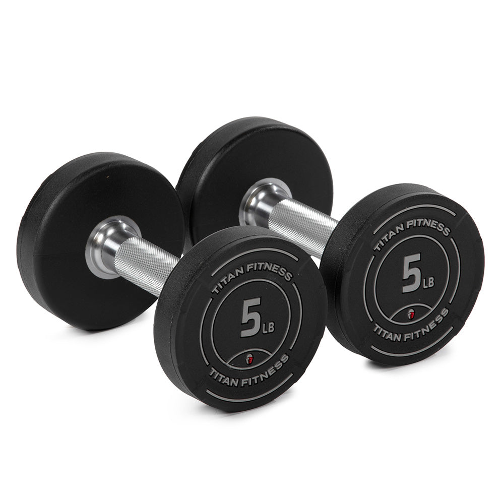 LB Round Urethane Dumbbells | 5 LB