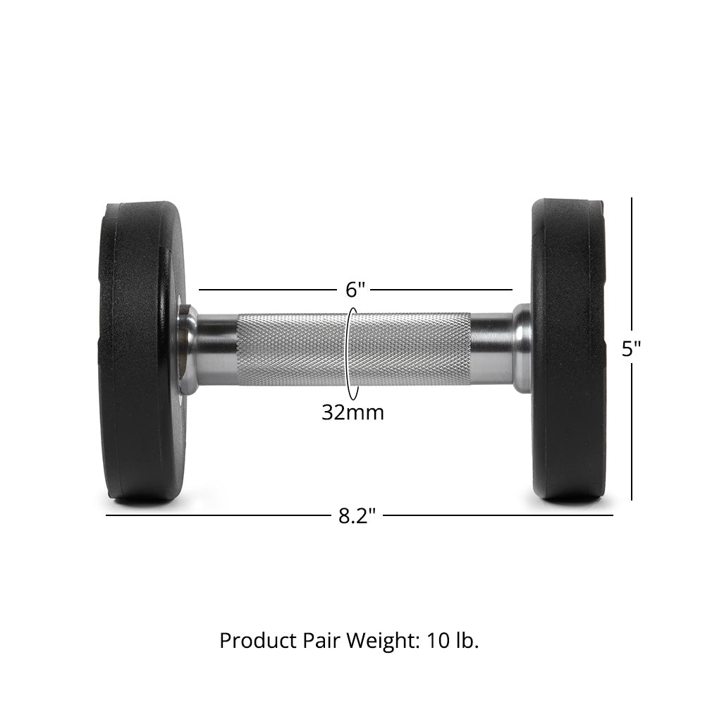 LB Round Urethane Dumbbells | 5 LB Detail