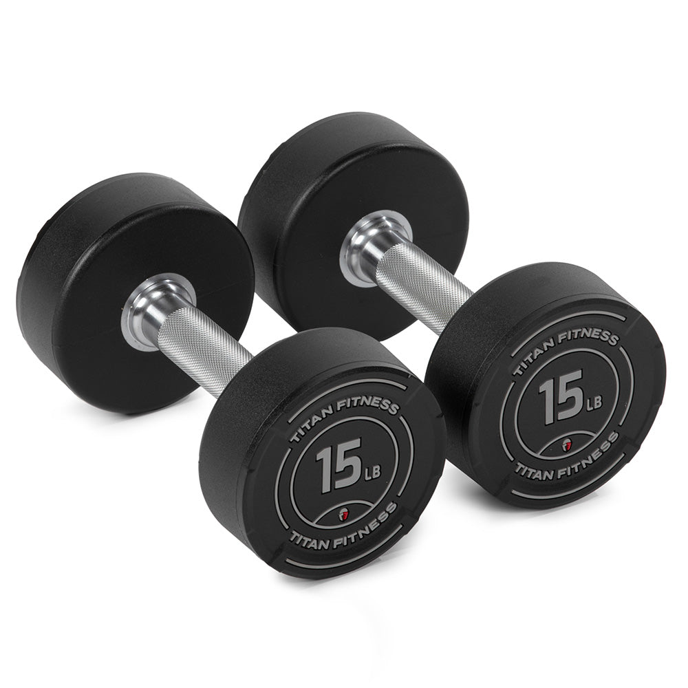LB Round Urethane Dumbbells | 15 LB