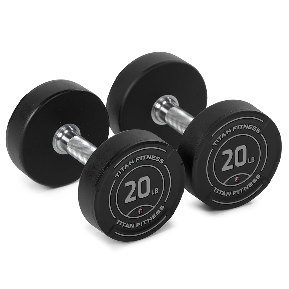 LB Round Urethane Dumbbells | 20 LB