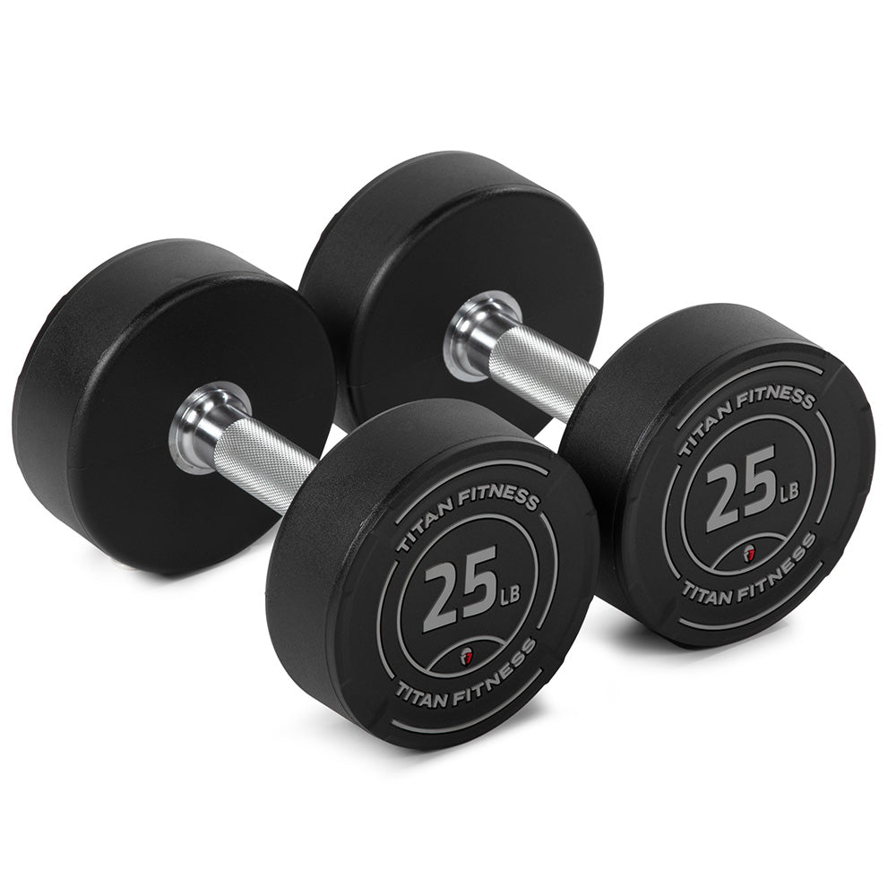 LB Round Urethane Dumbbells | 25 LB