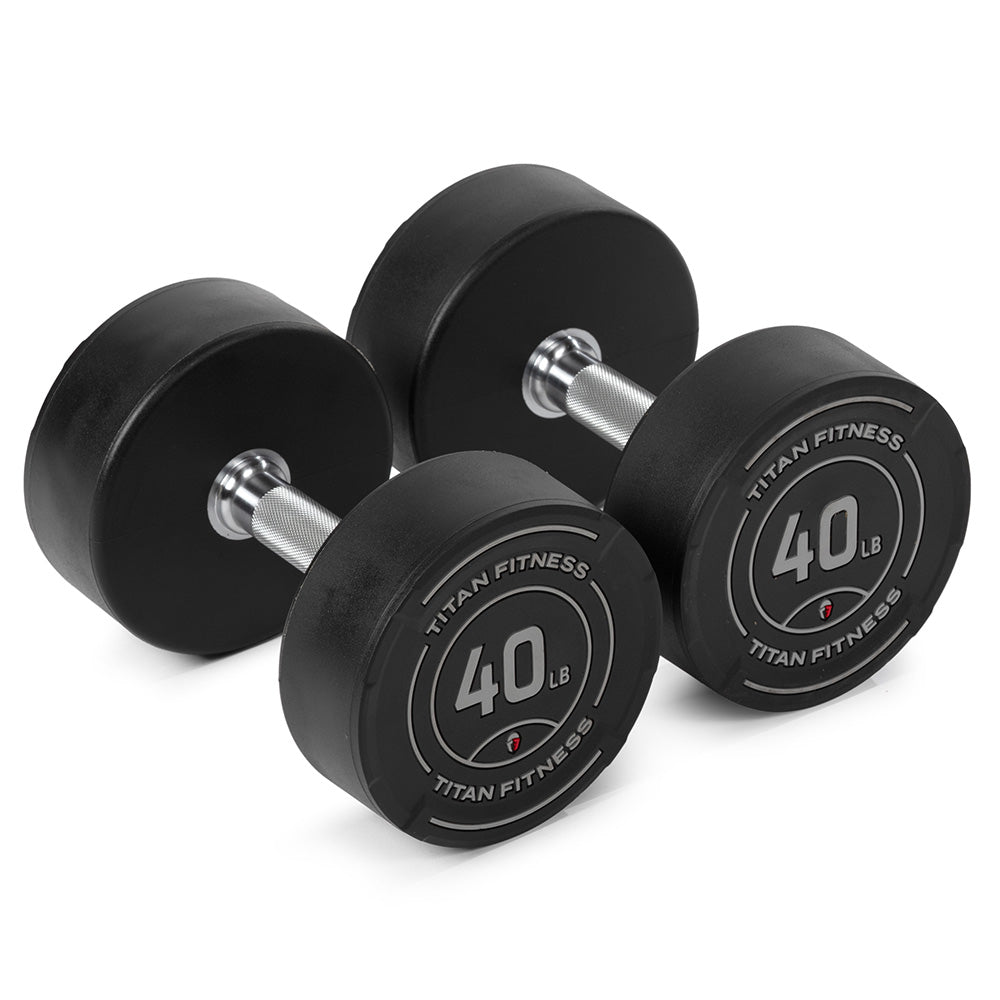 LB Round Urethane Dumbbells | 40 LB