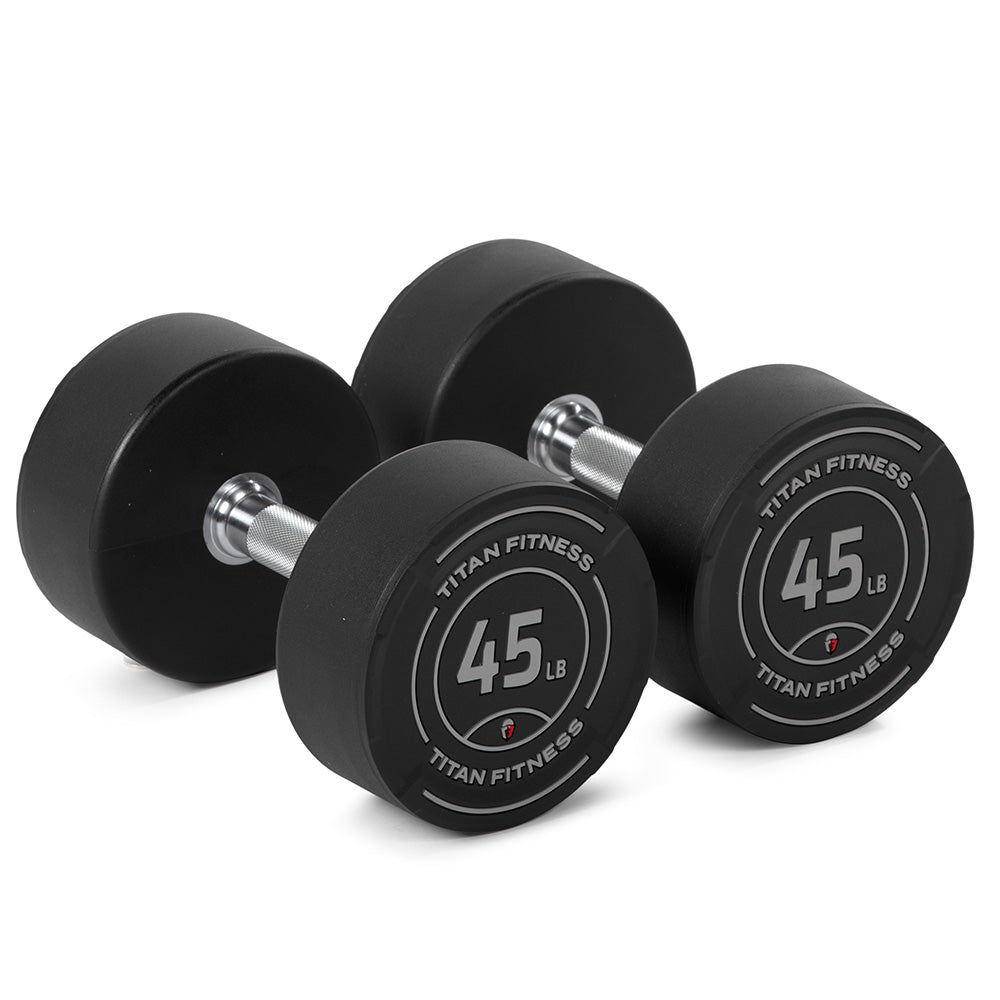 LB Round Urethane Dumbbells | 45 LB