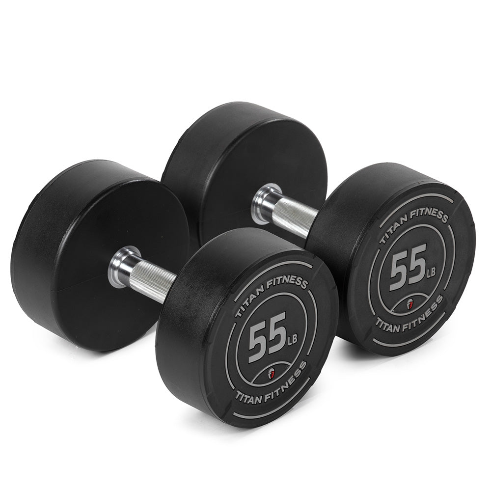 LB Round Urethane Dumbbells | 55 LB