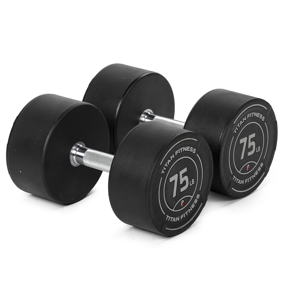 LB Round Urethane Dumbbells | 75 LB