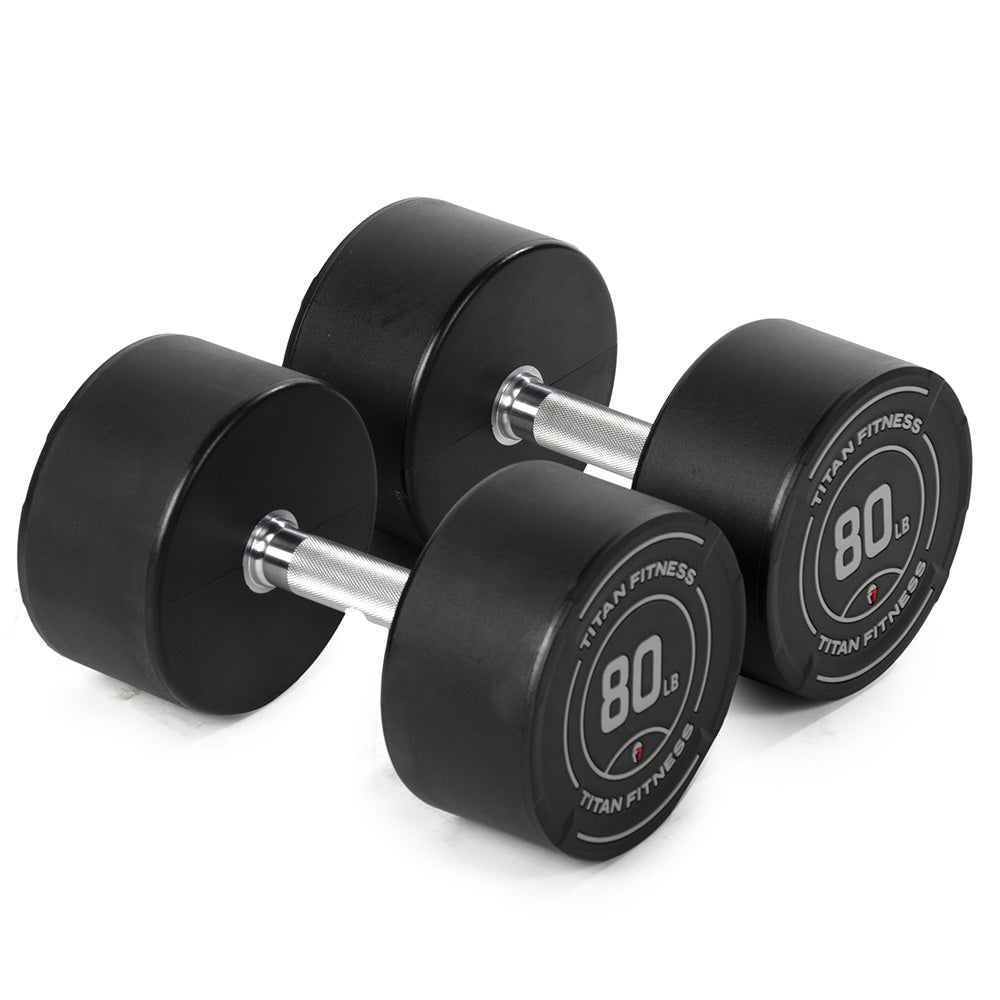 LB Round Urethane Dumbbells | 80 LB