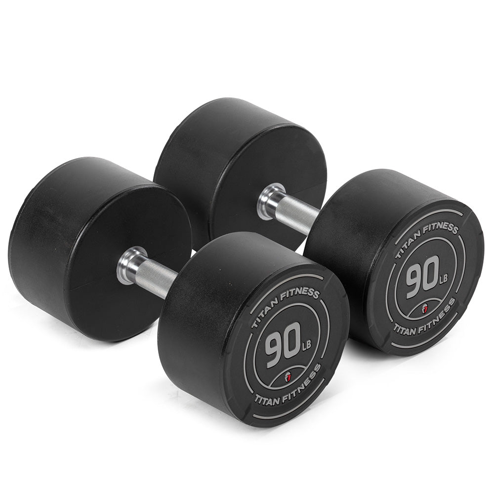 LB Round Urethane Dumbbells | 90 LB