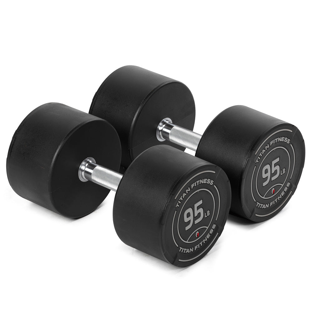 LB Round Urethane Dumbbells | 95 LB