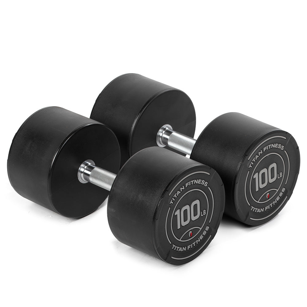 LB Round Urethane Dumbbells | 100 LB