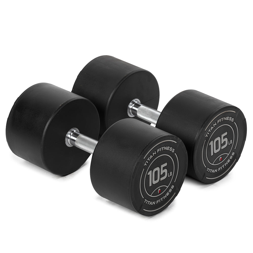 LB Round Urethane Dumbbells | 105 LB