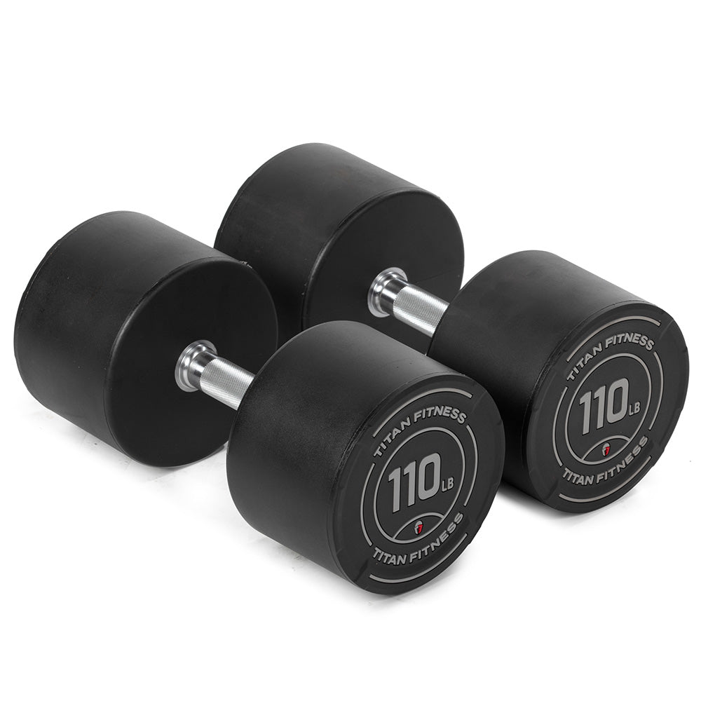 LB Round Urethane Dumbbells | 110 LB