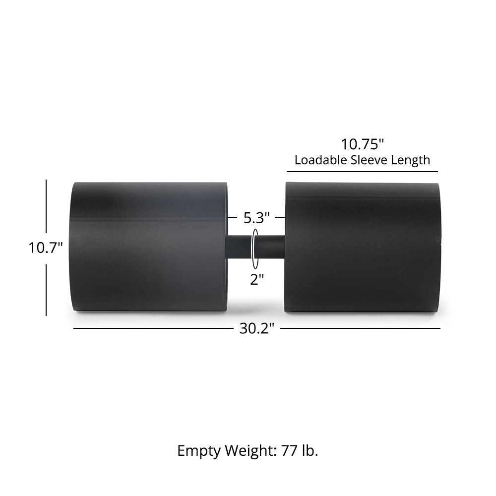 Circus Dumbbells | 10" w/ 2" Handle Detail