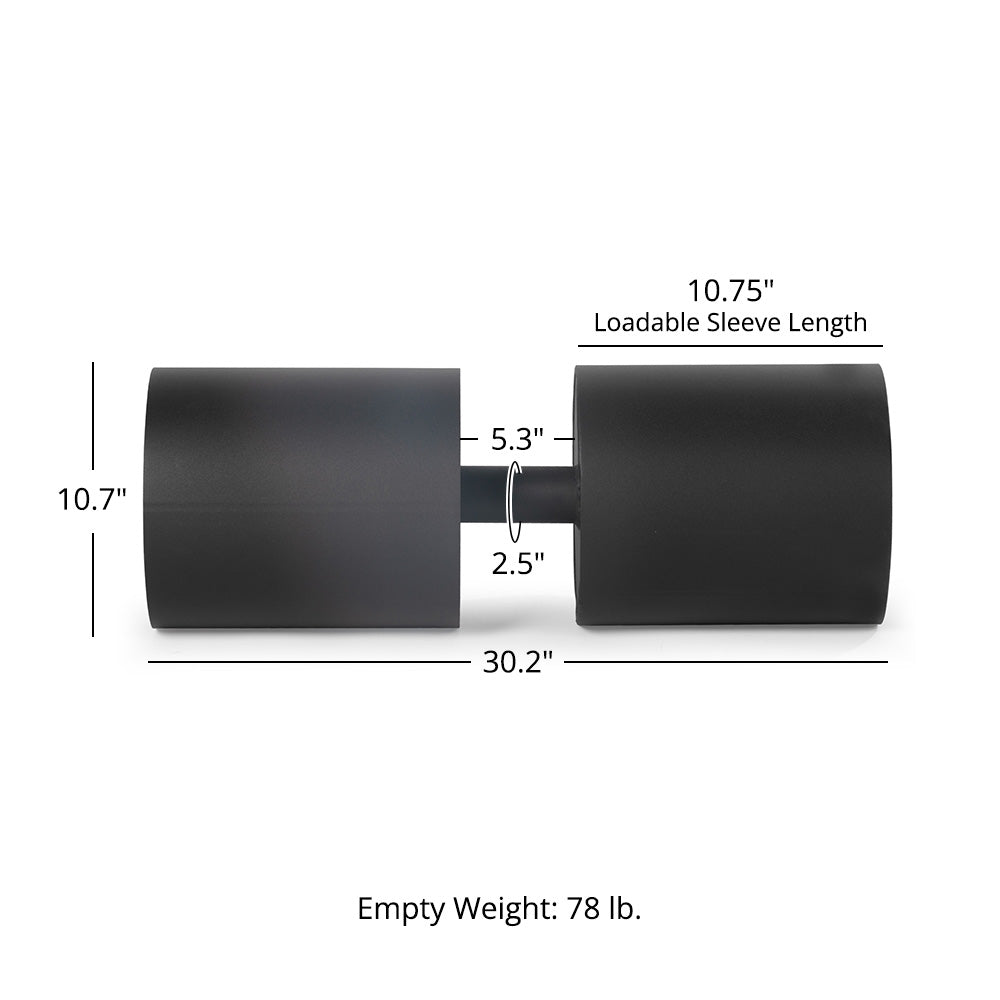 Circus Dumbbells | 10" w/ 2.5" Handle Detail