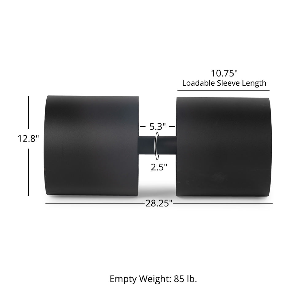 Circus Dumbbells | 12" w/ 2.5" Handle Detail