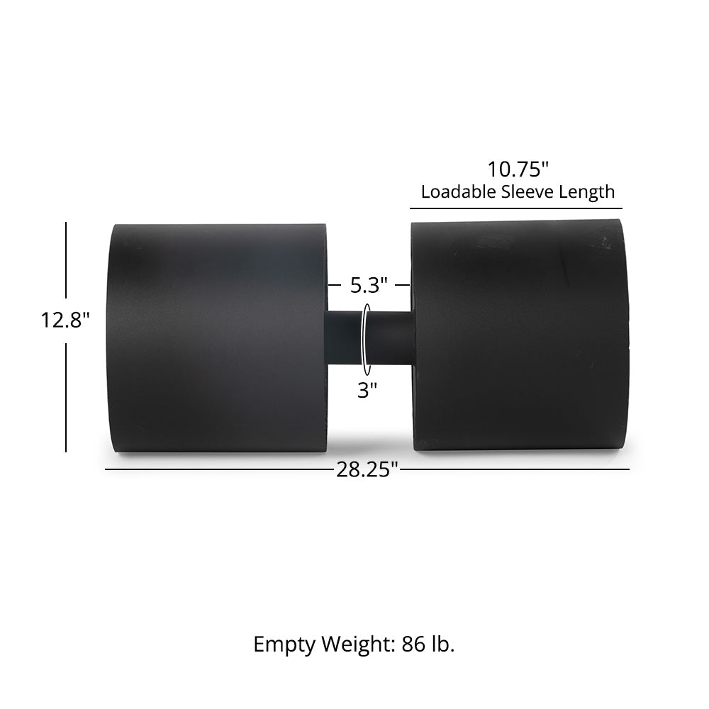 Circus Dumbbells | 12" w/ 3" Handle Detail