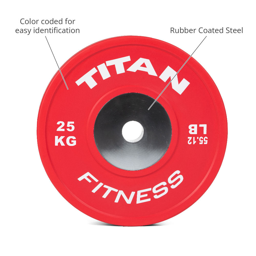 KG Elite Color Olympic Bumper Plates | 25 KG Detail