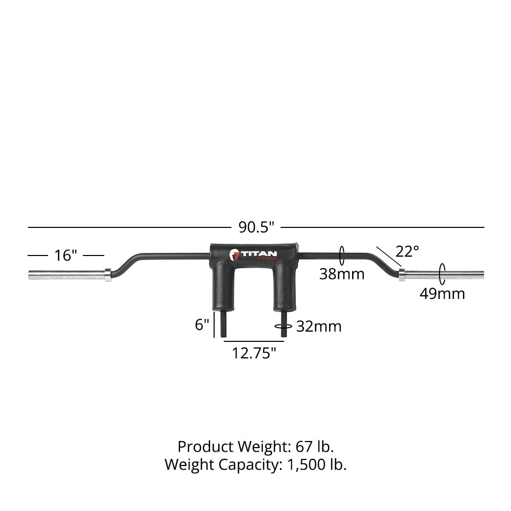USA Made TITAN Series Safety Squat Bar