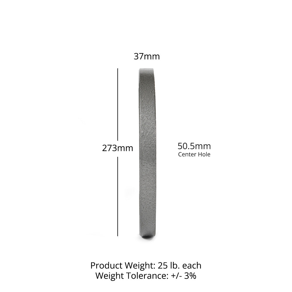 LB Cast Iron Olympic Plates | 25 LB Pair