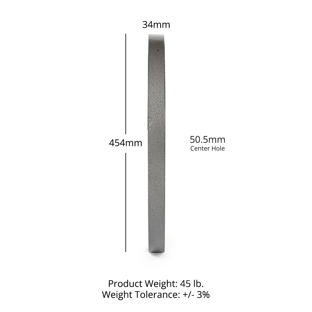 LB Cast Iron Olympic Plates | 45 LB Single