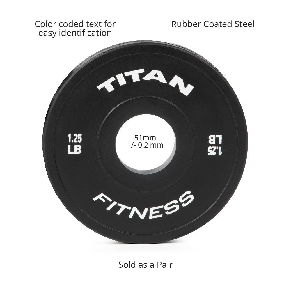 LB Black Change Plates | 1.25 LB Pair Detail