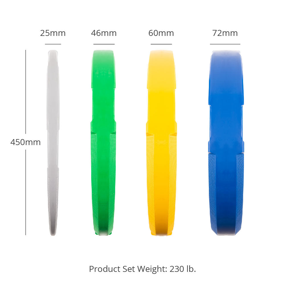 EZ-Grip Color Bumper Plates | 230 LB Set Detail 2
