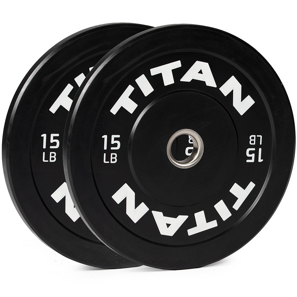 LB Economy Black Bumper Plates | 15 LB