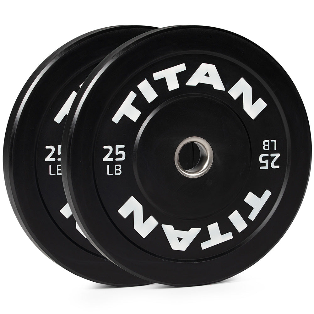 LB Economy Black Bumper Plates | 25 LB