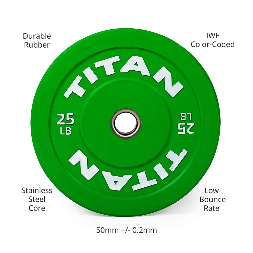 LB Economy Color Bumper Plates | 25 LB Detail 3