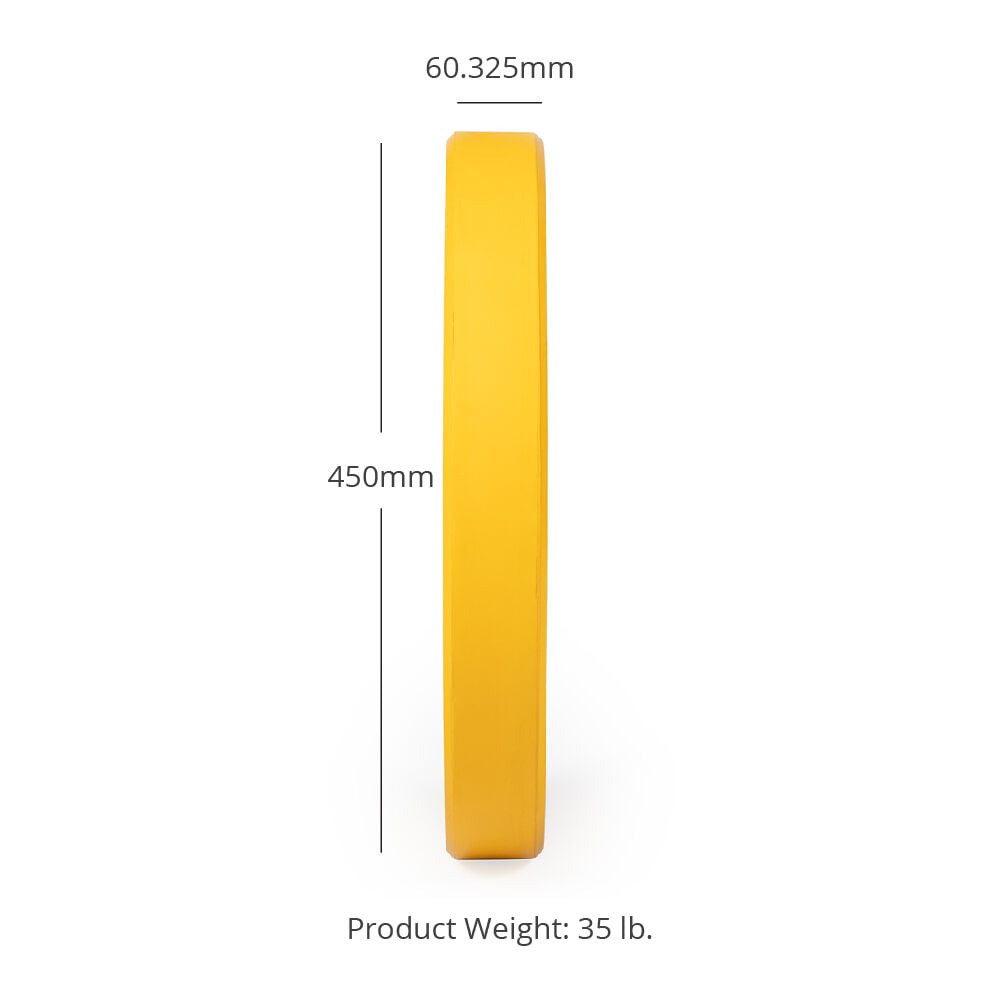 LB Economy Color Bumper Plates | 35 LB Detail 2