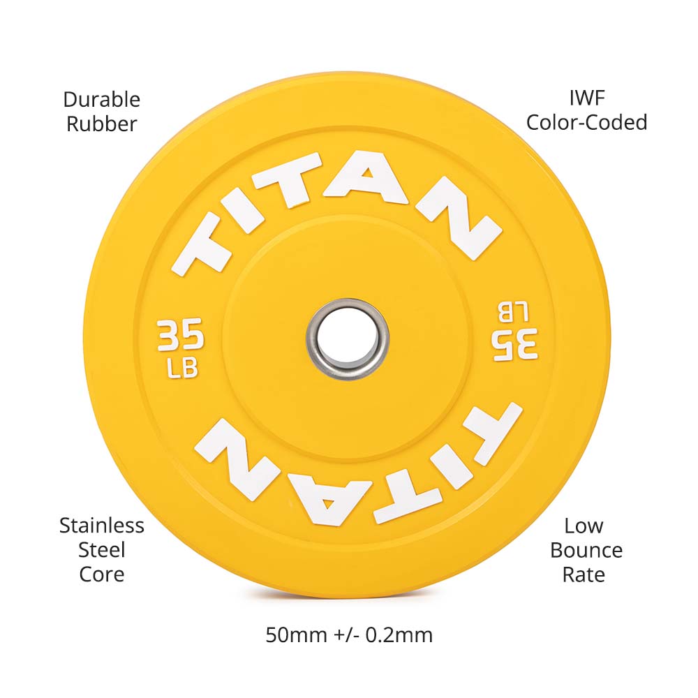 LB Economy Color Bumper Plates | 35 LB Detail 3