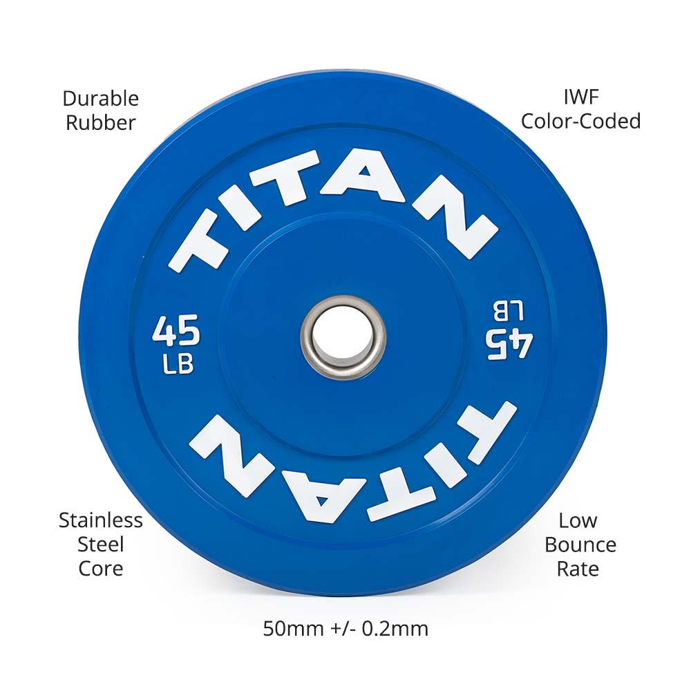 LB Economy Color Bumper Plates | 45 LB Detail 3