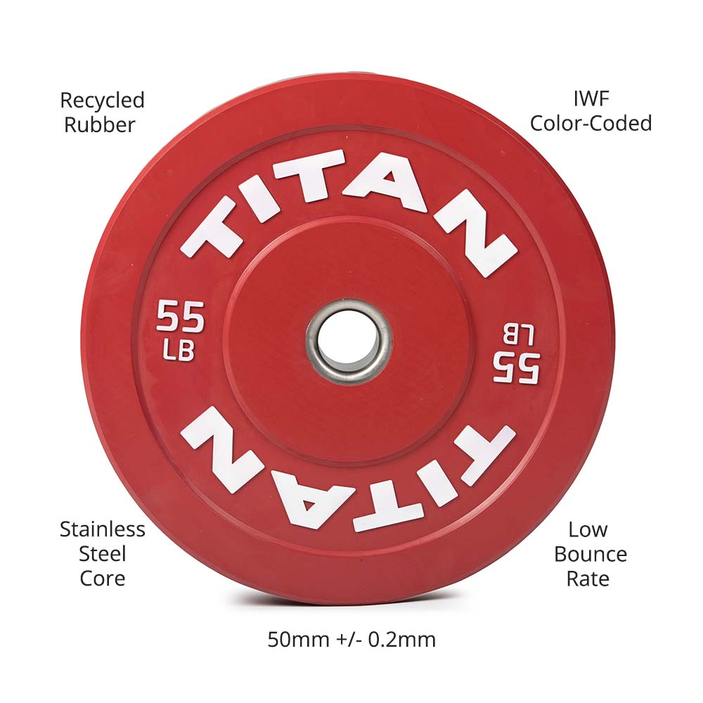 LB Economy Color Bumper Plates | 55 LB Detail 3