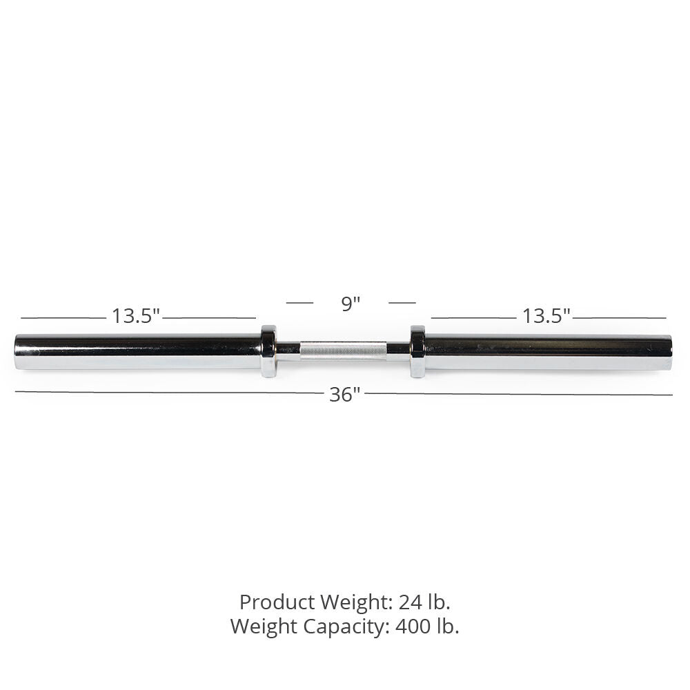Loadable 36" Olympic Dumbbell Handle - Single